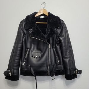 TOPSHOP faux leather biker jacket - Excellent Condition